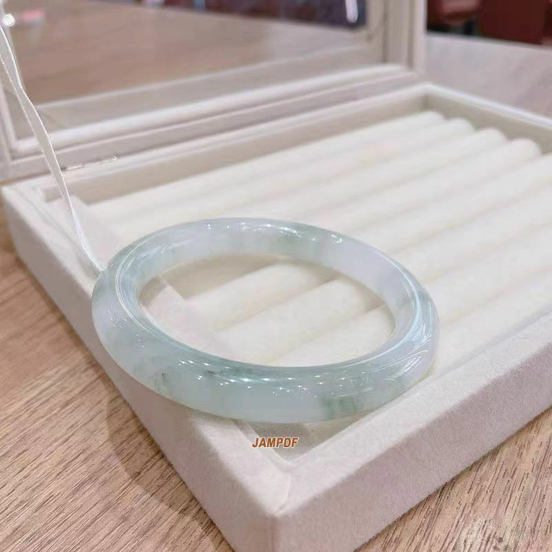 New Chinese Style Glass Plain Circle Bracelet for Women, Accessible Luxury, High-End Niche, Exquisite White Moonlight Bracelet, Ancient Style Han Dynasty Accessories