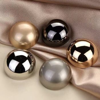 Metal Mushroom Button Fashion Casual Suit Coat Trenchcoat Shirt Button Exquisite Decorative Gloss Hand Sewn Buckle