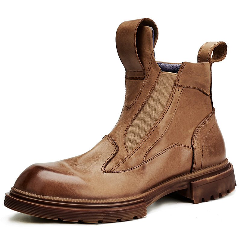 Men’s Genuine Cowhide Leather Chelsea Boots