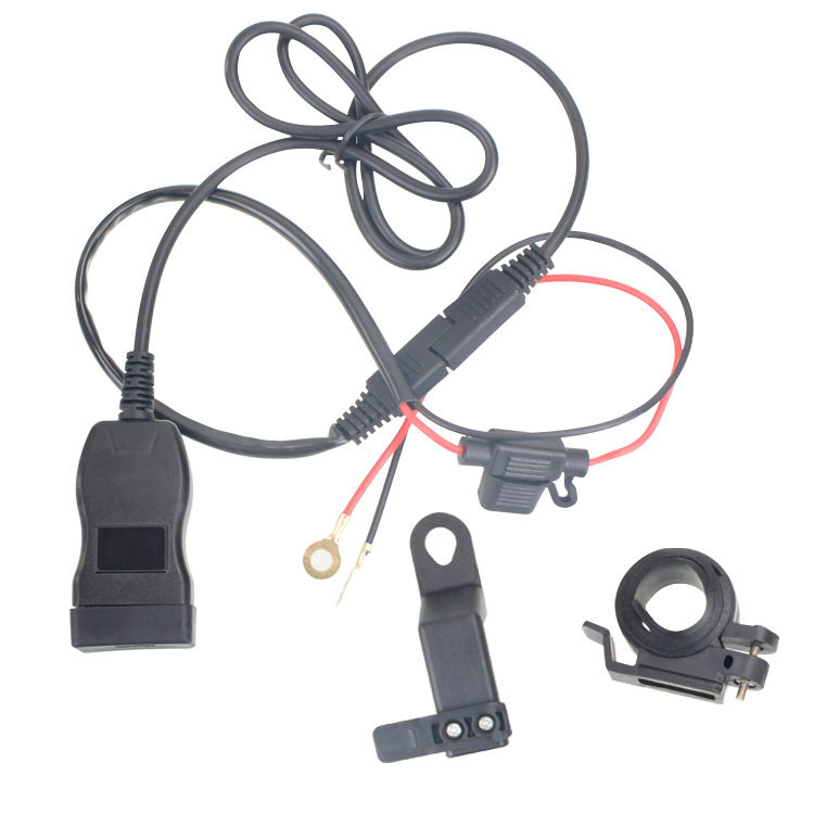 Motorcycle equipped with car usb mobile phone charger with voltmeter QC PD electric car charger fast charging modified waterproof