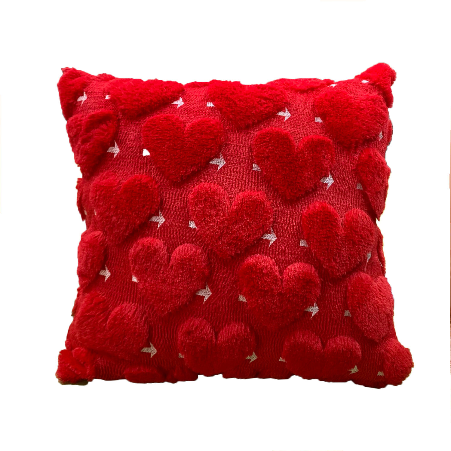 Cross-Border Amazon Valentine's Day Pillow Cover Love Three-Dimensional Plush Quilted Embroidery Sofa Bedroom Cushion Pillow Now
