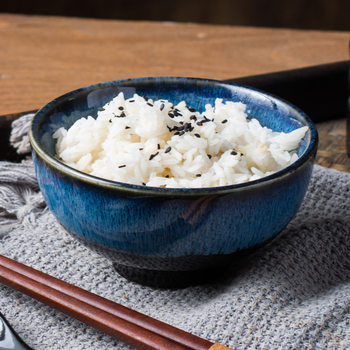 Direct Sale of Vintage Kiln-Fired Ceramic Rice Bowls 4.5inch Straight-Mouth Bowls for Restaurant and Hotel Table Setting, Small Bowls with a Light Luxury Vintage Style