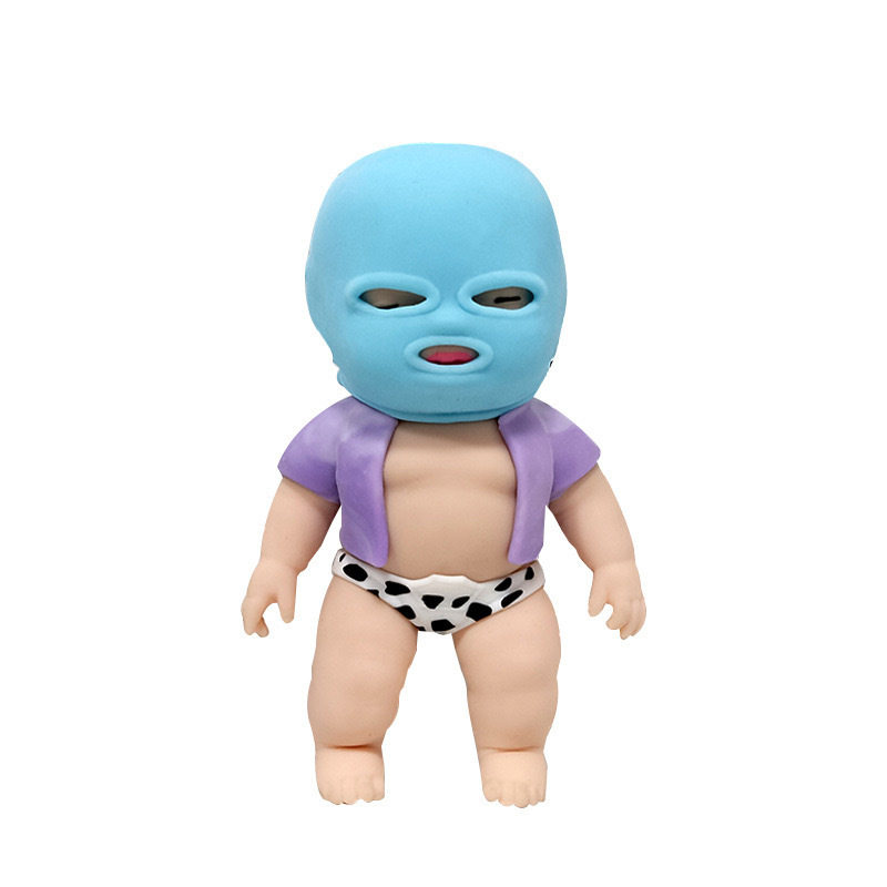 Factory in stock Best Selling New Decompression Toy Masked Face Bandit Doll Sand TPR Lala Music Creative Pinch Music
