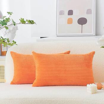 Cross-border Amazon Rectangular Corduroy Pillowcase Decorative Waist Pillowcase Suitable for Sofa Bench