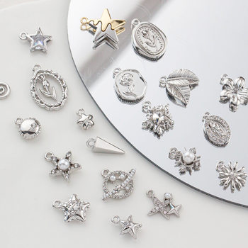 White K Color Love Bow Star Pendant DIY Handmade Clavicle Chain Necklace Pendant Pendant Accessories