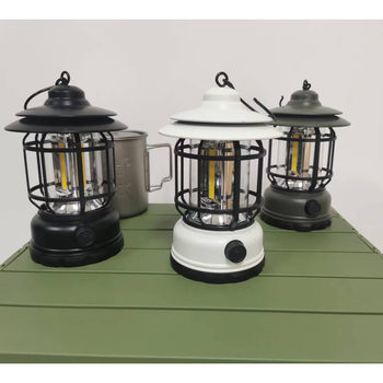 Outdoor camping tent lamp long endurance retro camping lamp emergency portable lamp USB charging cross-border wholesale