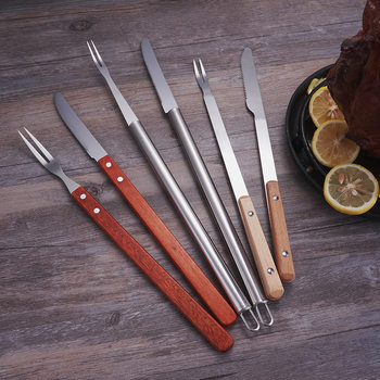 Xizang stainless steel mutton knife and fork set lamb leg lamb chop barbecue knife and fork outdoor Roast whole lamb barbecue tools