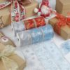 Wholesale Christmas Decoration Plaid Ribbon Hot Stamping Silver Organza Bow Wire Edge Packaging Accessories Snow Gauze Ribbon