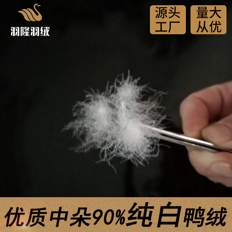 Down Factory Direct Sales 2021 New National Standard Washed 90 down Feather Wholesale Price Raw Material Source 90 White Duck down