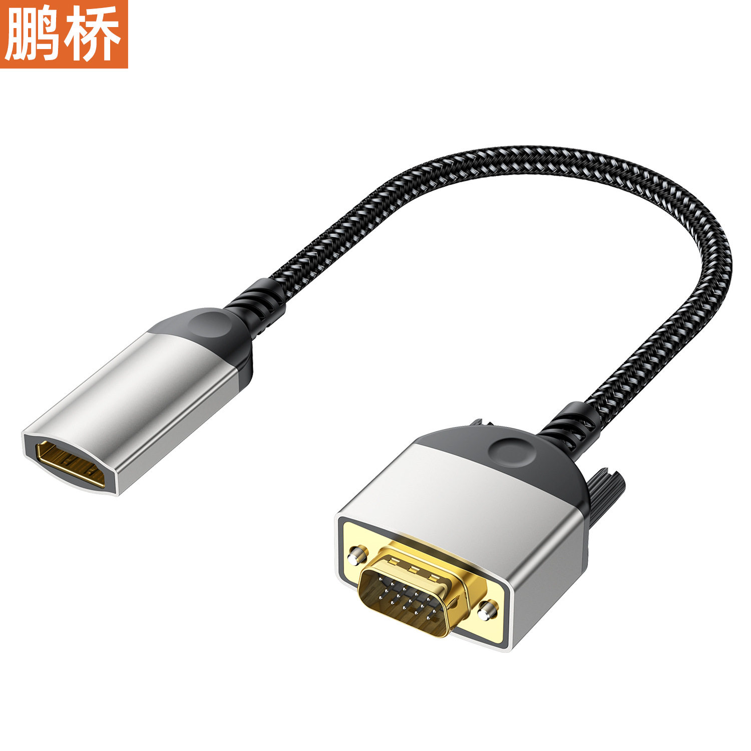HDMI Female to Vga Male with Screw Hd Cable Laptop Desktop to Tv Monitor Projector