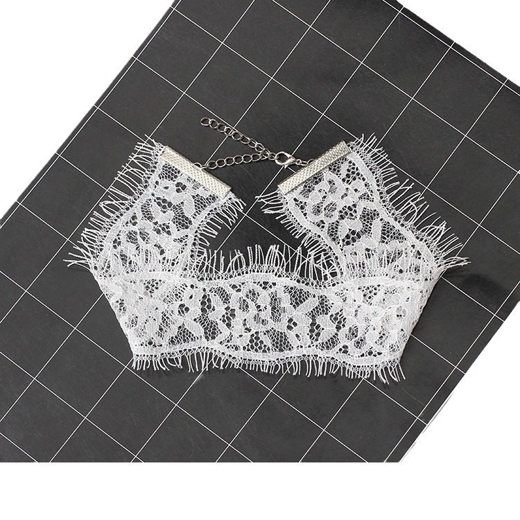 European and American Cross-Border Choker Lace Harajuku Necklace Women's Tassel Niche Design Pendant Cut Out Literary Collar