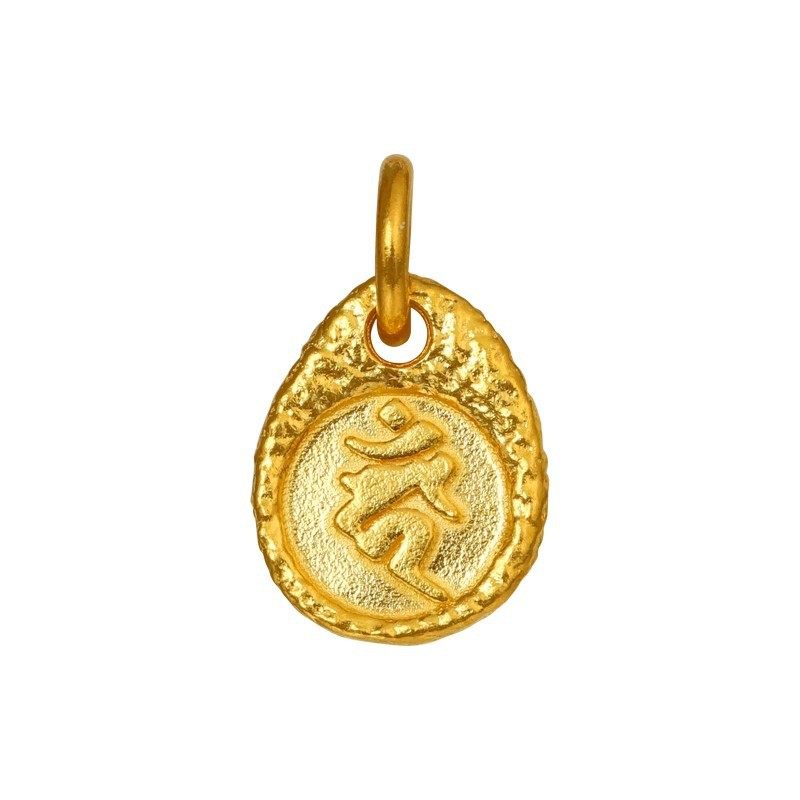 Gold-Plated Twelve Zodiac Guardian Buddha Pendant Ornament Gold Color DIY Accessory Bracelet Necklace Pendant for Men and Women