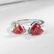 New Cross-border Trend Love Diamond Silver Plated Ring Women's Fashion All-match Internet Celebrant Same Style Hand Jewelry Live Good Goods