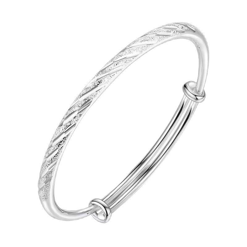 Cross-Border Versatile Gold Bracelet, Light Luxury with a High-End Feel, Custom Light Luxury Style, Push-Pull Electroplated Open Classic Bracelet