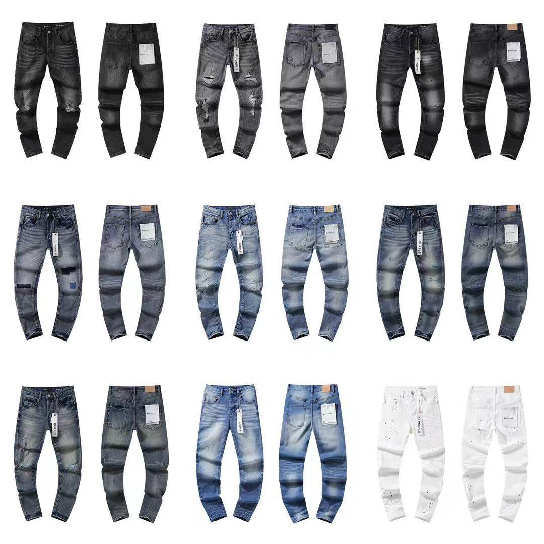 Cross-border foreign trade, purple-high-street patches, retrospect-barrel-m jeans, man.