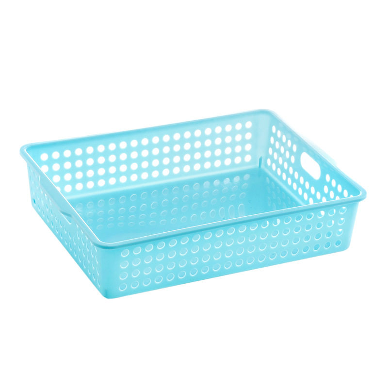 Supermarket goods plastic basket sundries basket rectangular plastic storage vegetable basket plastic storage basket