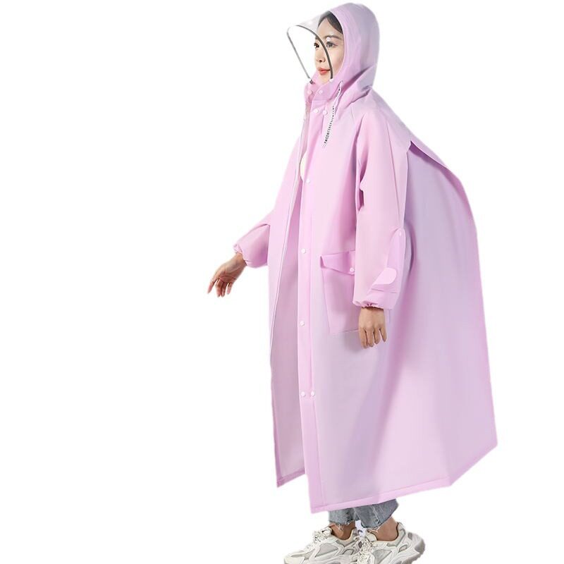 Raincoat Women's Long Full-Body Heavy Rain Electric Battery Car Adult Outer Wear One-Piece Single-Person Special Zipper Wholesale