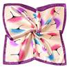 Cross-Border 50cm Satin Cashew Flower Square Scarf for Women Spring and Summer European and American Street Hip-Hop Decorative Silk Scarf Printed Neck Scarf