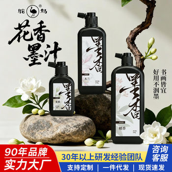 Ostrich Ink Calligraphy Special Brush Pen Resin Calligraphy Practice Gift Wholesale Regular Script Copying Ink