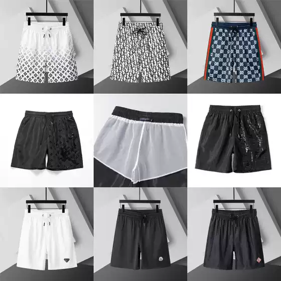 26 Popular Summer Trendy Brands Foreign Trade European Goods Unisex Casual Beach Shorts Printed Letter Quick-Dry Sports Casual Fashion