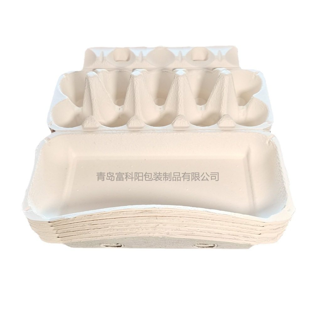 Paper Dry Press 10 Pieces White Pulp Egg Box Paper Pulp Egg Tray Disposable Egg Carton Tray Paper Pulp Box White