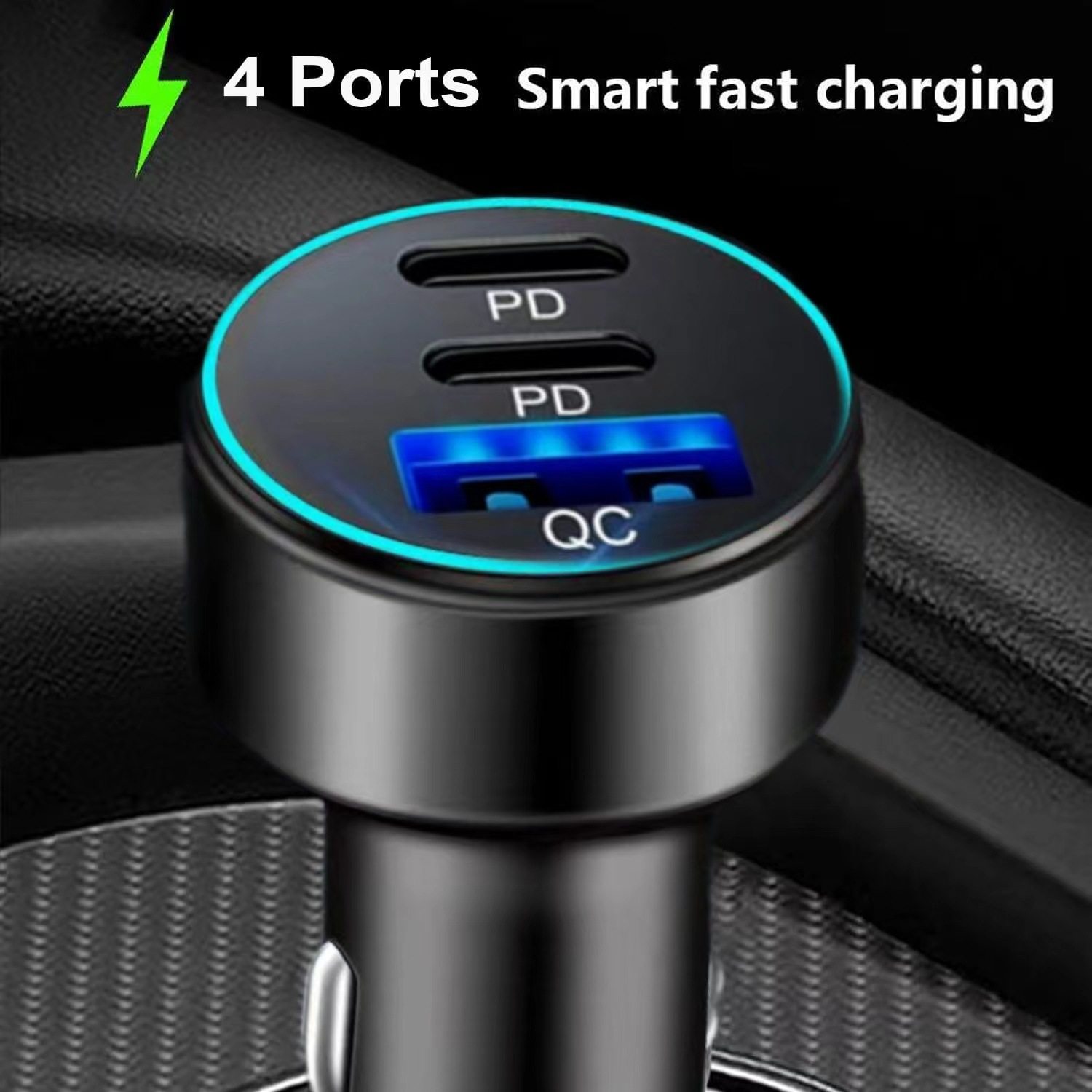Cross-Border 2C1A Car Charger Suitable for Apple 15 16 Super Fast Charging One to Three Car Charger Manufacturer 78W