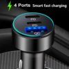 Cross-Border 2C1A Car Charger Suitable for Apple 15 16 Super Fast Charging One to Three Car Charger Manufacturer 78W