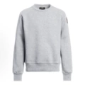 Round neck sweatshirt gray and white