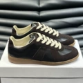 Dark brown + black leather