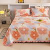 New Winter Milk Velvet Quilted Bed Cover Single Piece Coral Velvet Tatami Thickeneded Anti-Slip Double Bed Bed Sheets Three-Piece Set