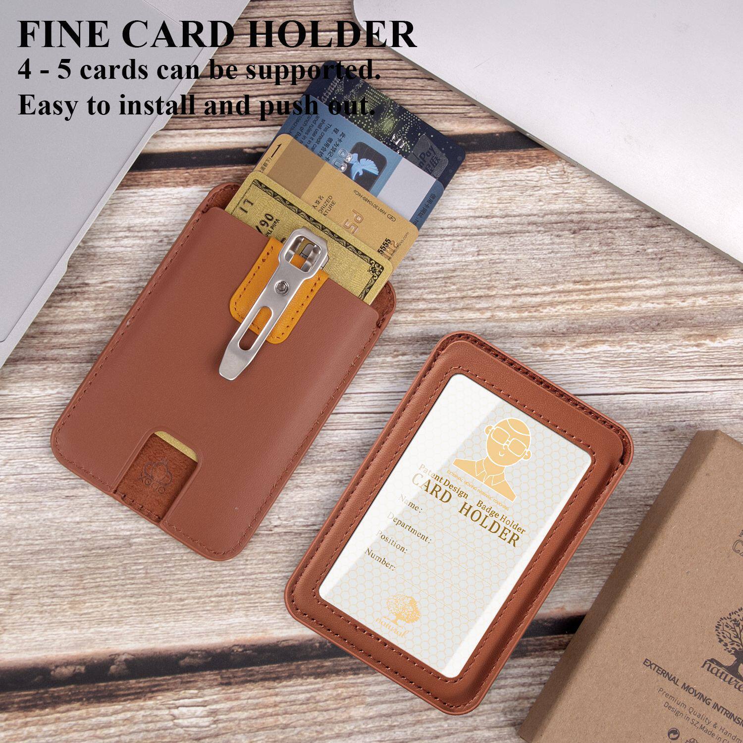 Genuine Leather Job Card Card Holder for Students and the Elderly Access Control Work Card Brand Card Brand Gift Exhibition Card Holder