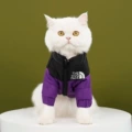 352 color matching big dog cotton-padded coat purple and black