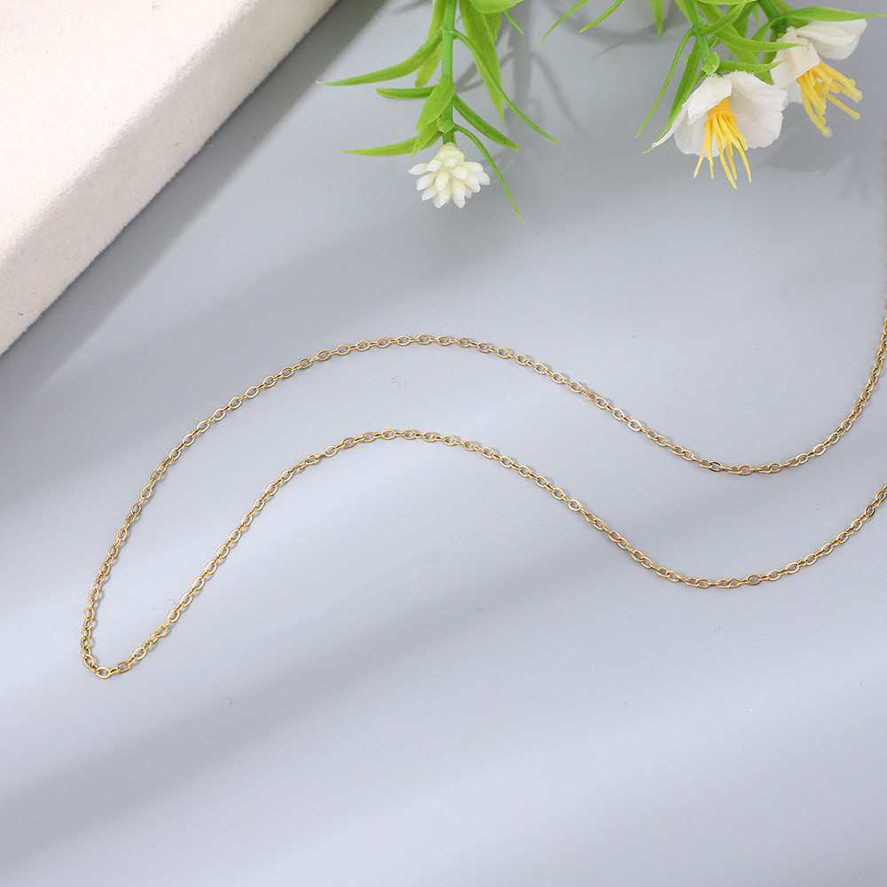 Stainless steel jewelry necklace o-chain bold long matching chain fashion Joker new clavicle chain 45 5 extended chain