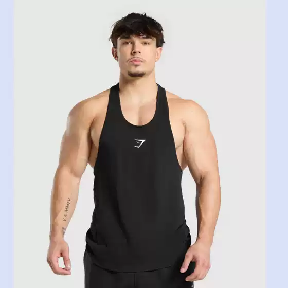 Gymshark New Men's Slim Sports Leisure Running Fitness Exercise Basketball Quick-Drying Elastic Sleeveless Vest