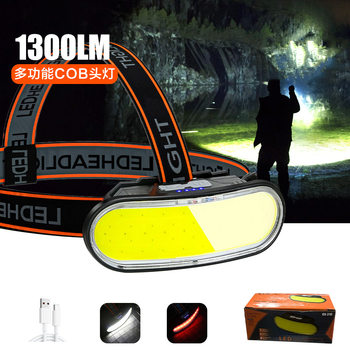 Cross-border dual light source strong light long-range head-mounted flashlight outdoor home night fishing lighting strong light led headlamp