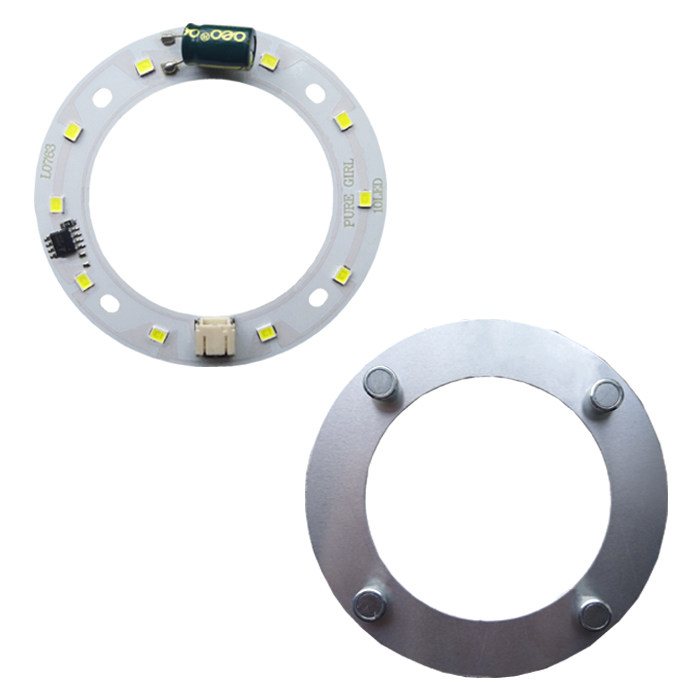 Led Light Panel Light Source Round 5W 12W Ceiling Lamp Chandelier 2835 Lamp Bead Patch Retrofit Lamp Piece Ginger Tea