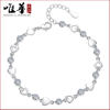 Weihua silver-plated hand jewelry love-shaped bracelet ladies zircon crystal brace jewelry
