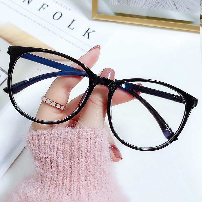 2025 new trend large frame anti-blue light glasses frame Korean plain red net glasses anti-blue light flat mirror wholesale