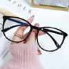 2025 new trend large frame anti-blue light glasses frame Korean plain red net glasses anti-blue light flat mirror wholesale
