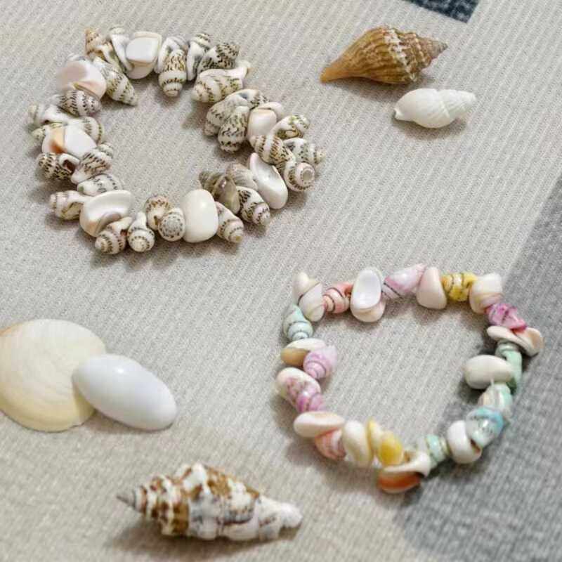 ♡ Natural Conch Shell Bracelet Necklace Handmade Marine Jewelry Children's Bracelets Street Stall Crafts Men's and Women's Gifts
