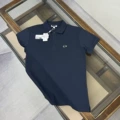 E fish polo shirt navy blue