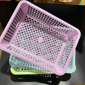 Plastic Storage Basket E-Commerce Picking and Distribution Basket Fine Hole Rectangular Sieve Household Drain Basket Vegetable Washing Basket