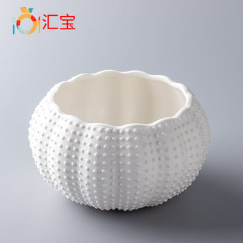 Matte Molecular Cuisine 4.75 Inch Ceramic Imitation Sea Urchin Shape Bowl Small Round Cup Caviar Bowl Dessert Bowl Western Food Bowl