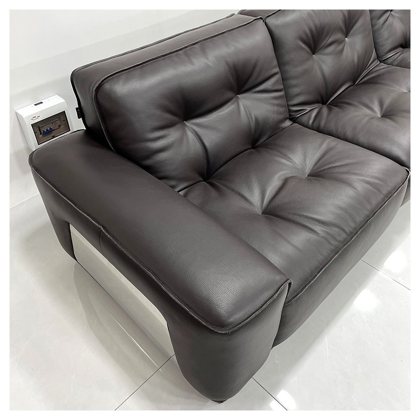 特价款黑金刚沙发意式客厅半青头层牛皮爆款真皮沙发佛山工厂直销