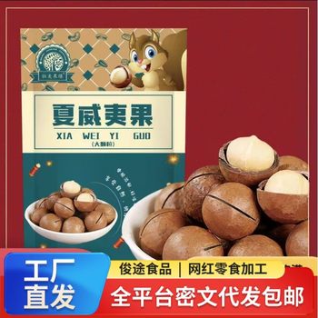 Factory Direct Macadamia Nuts with Creamy Flavor 500g Large Kernels Thin Skin Open Nuts Snack Walnut Fruit Macadamia