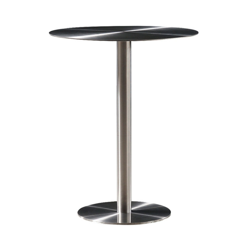 工业风不锈钢圆桌咖啡厅亚克力ins网红椅子奶茶店商用餐桌椅组合