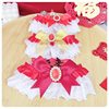 2025 Cross-Border New Festive Red Gemstone Collar Cat Elegant White Lace Collar Dog Collar