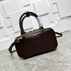 Miu's 2025 New Fashion Trendy Small Square Bag Boston Pillow Bag Bowling Handbag Shoulder Crossbody Bag for Women