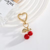 Cross-Border Foreign Trade Hot-Selling Versatile Fashionable Cherry Keychain Modern Simple High-End Metal Bag Pendant
