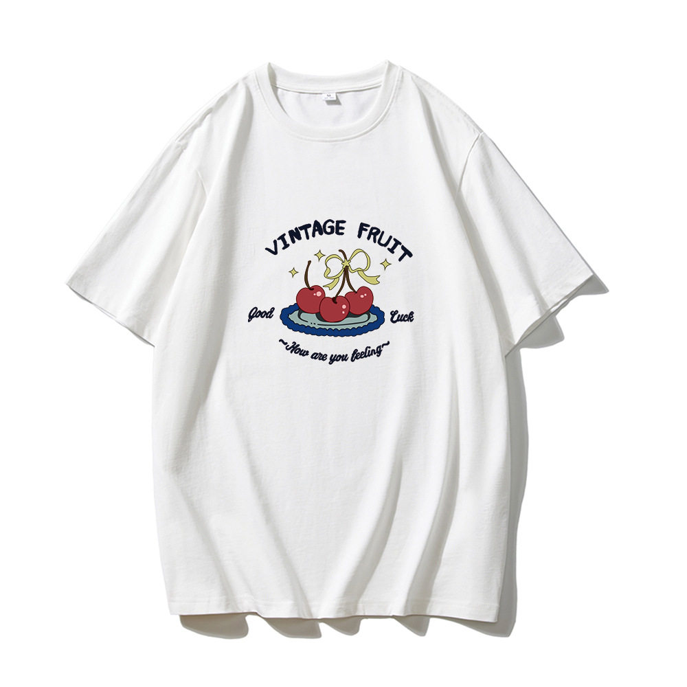 Womens Summer Graphic T Shirt Loose Fit Round Neck Short Sleeve 100 Cotton Casual Everyday Wear Wholesale
